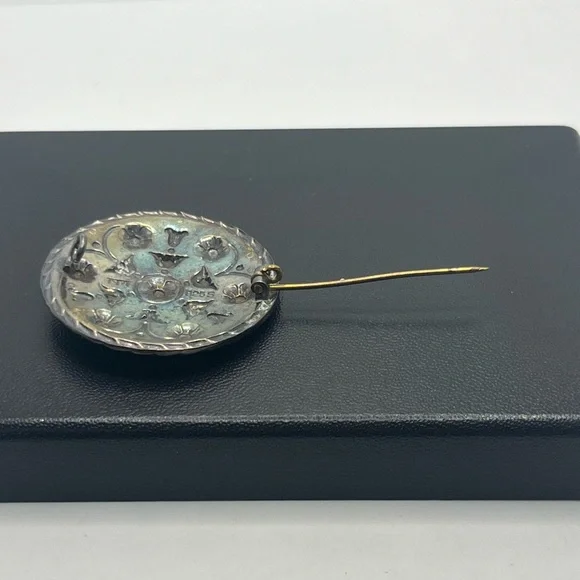 Andresen & Scheinpflug Norway vintage Sterling Silver Black Enamel Brooch pin - Picture 11 of 16